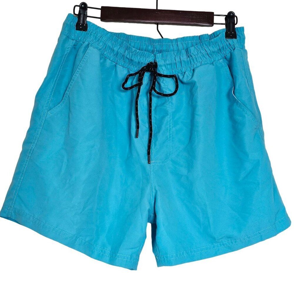 Rivers Board Shorts Swim Trunks Cyan Blue Mens L Chubby, Surf, Beach, Summer